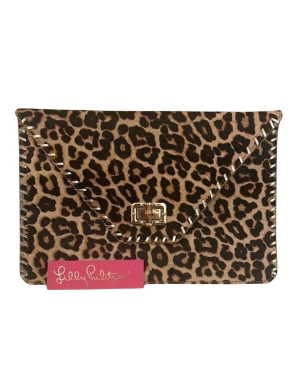 Lilly Pulitzer Celina Clutch in Leopard Calf-hair - Picture 1 of 10